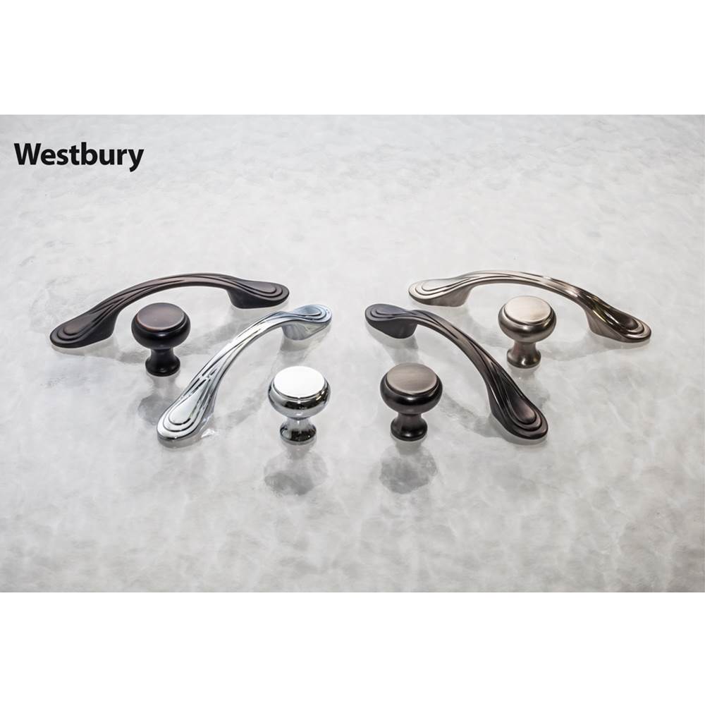 1-3/16'' Diameter Brushed Pewter Button Westbury Cabinet Knob