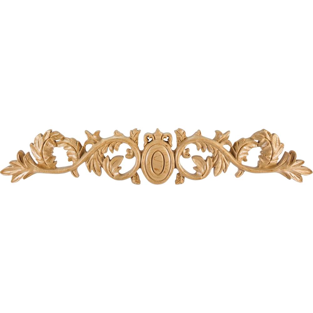 Hardware Resources - 19-15/16'' W x 3/4'' D x 3-5/8'' H Rubberwood Acanthus and Egg Onlay - Unfinished
