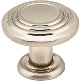 Hardware Resources - 1-1/4'' Diameter Satin Nickel Stacked Ring Vienna Cabinet Mushroom Knob - Satin Nickel