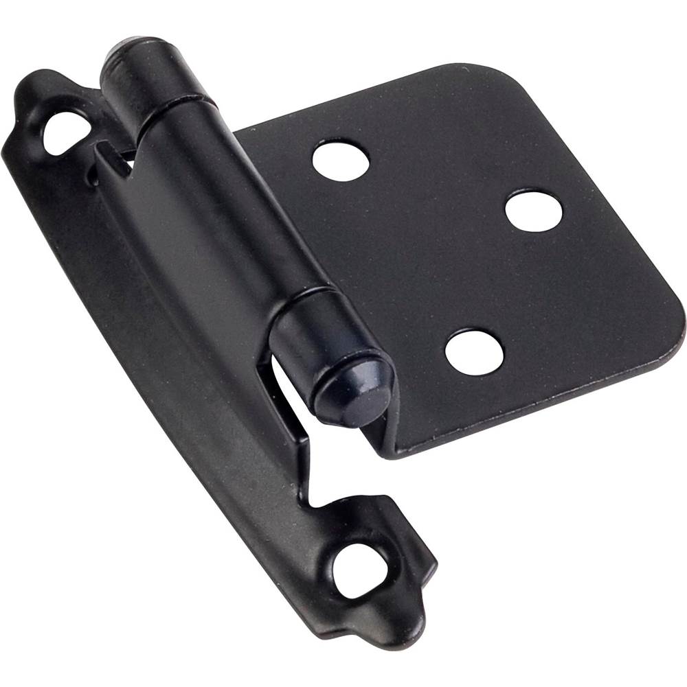 Hardware Resources - Decorative Self-closing Overlay Hinge, Face Frame Mount - Black - Black