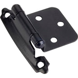 Hardware Resources - Decorative Self-closing Overlay Hinge, Face Frame Mount - Black - Black