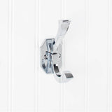 Hardware Resources - 4-5/16'' Polished Chrome Emerald Double Prong Wall Mounted Hook - Polished Chrome