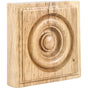Hardware Resources - 3-1/2'' W x 7/8'' D x 3-1/2'' H Rubberwood Traditional Rosette - Unfinished
