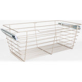Hardware Resources - Satin Nickel Closet Pullout Basket with Slides 16''D x 23''W x 11''H - Satin Nickel