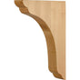 Hardware Resources - 1-3/4'' W x 9'' D x 12'' H Alder Scalloped End Corbel - Unfinished