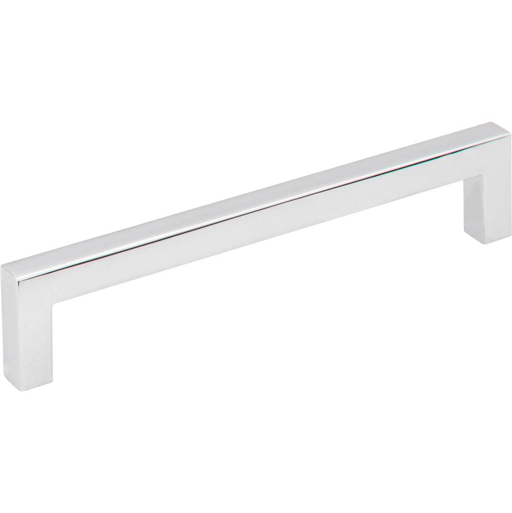 Hardware Resources - 128 mm Center-to-Center Polished Chrome Square Stanton Cabinet Bar Pull - Polished Chrome
