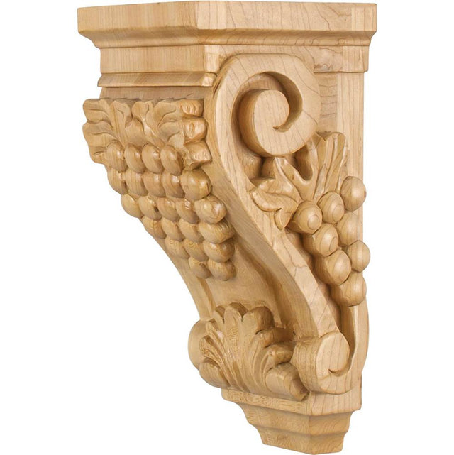 Hardware Resources - 4-1/2'' W x 5'' D x 10'' H Alder Grape Corbel - Unfinished