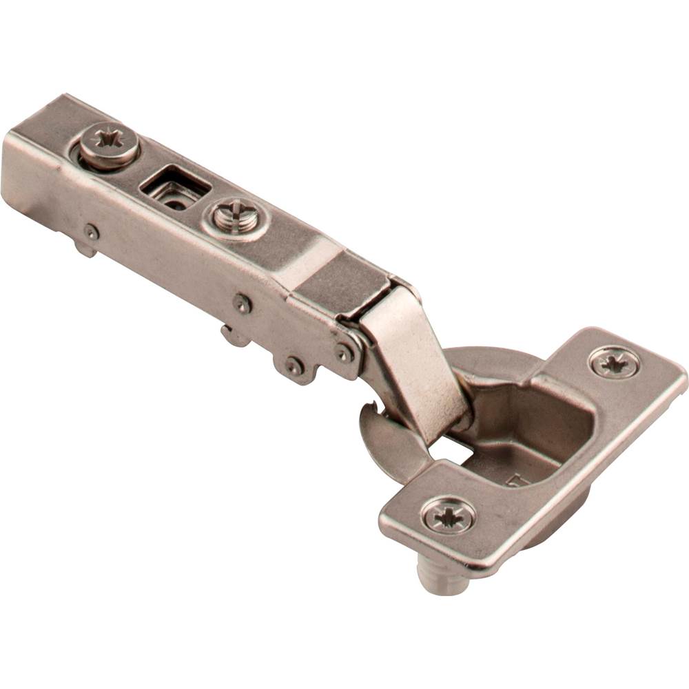 Hardware Resources - 90 degree Heavy Duty Full Overlay Cam Adjustable Soft-close Hinge with Press-in 8 mm Dowels - Polished Nickel