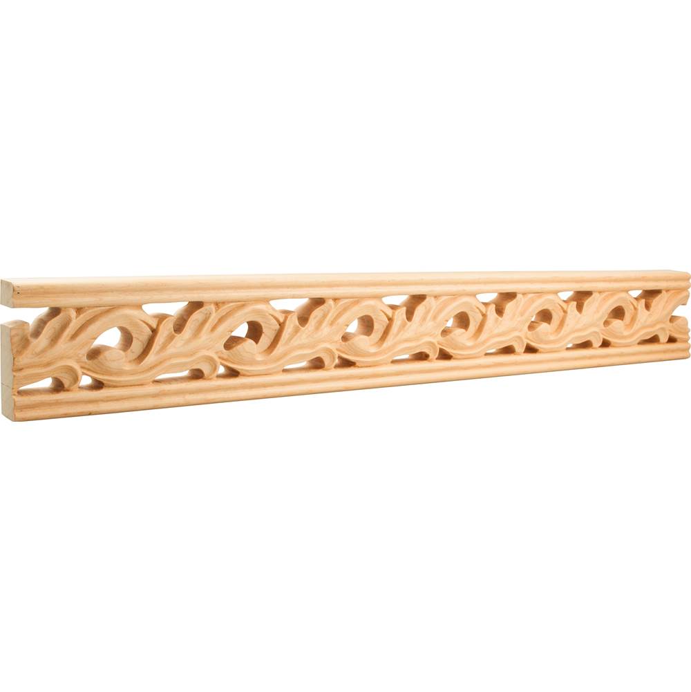 Hardware Resources - 1'' D x 3-1/8'' H Maple Acanthus Leaf Hand Carved Moulding - Unfinished