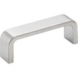Hardware Resources - 3'' Center-to-Center Brushed Chrome Square Asher Cabinet Pull - Brushed Chrome