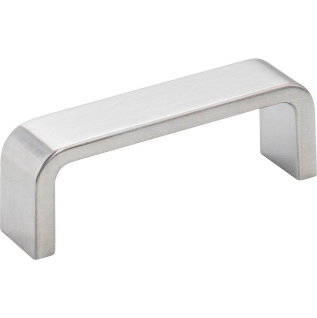 Hardware Resources - 3'' Center-to-Center Brushed Chrome Square Asher Cabinet Pull - Brushed Chrome