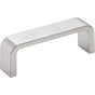 Hardware Resources - 3'' Center-to-Center Brushed Chrome Square Asher Cabinet Pull - Brushed Chrome