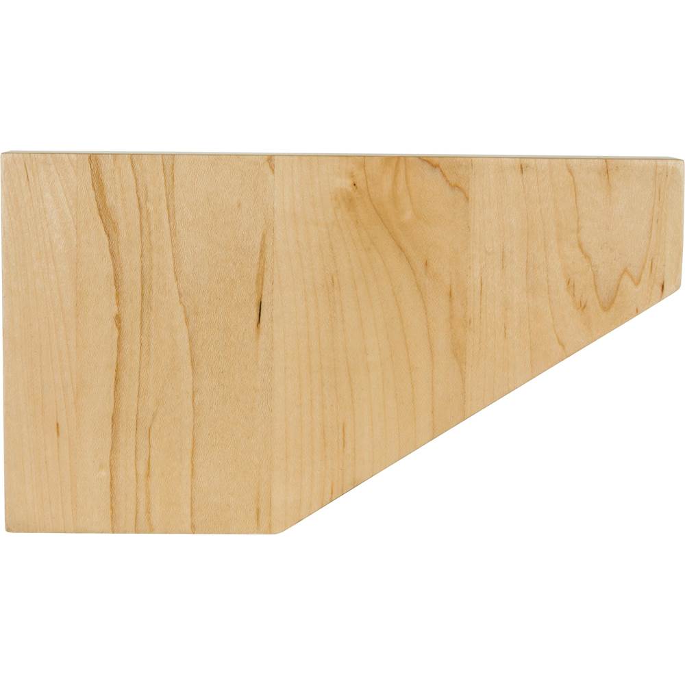 Hardware Resources - 8'' W x 7/8'' D x 4-1/2'' H Rubberwood Shaker Pedestal Foot - Unfinished