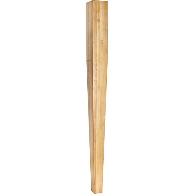 Hardware Resources - 3-1/2'' W x 3-1/2'' D x 42'' H Alder Square Tapered Post - Unfinished