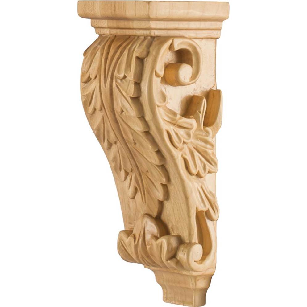 Hardware Resources - 2-1/2'' W x 2-5/8'' D x 7'' H Cherry Acanthus Corbel - Unfinished