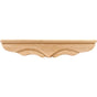 Hardware Resources - 11-3/8'' W x 1-3/4'' D x 2-1/4'' H Cherry Middle Rounded Pedestal Foot - Unfinished