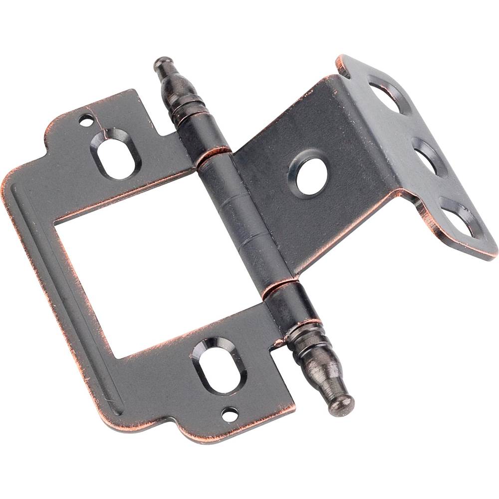 Hardware Resources - 270 degree Partial Wrap for 3/4'' Frame x 3/4'' Door, Inset Flush, ''A'' Style Minaret Tip Hinge - Dk Br Ant Cpr - Distressed Oil Rubbed Bronze