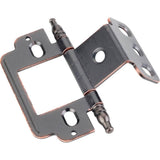 Hardware Resources - 270 degree Partial Wrap for 3/4'' Frame x 3/4'' Door, Inset Flush, ''A'' Style Minaret Tip Hinge - Dk Br Ant Cpr - Distressed Oil Rubbed Bronze