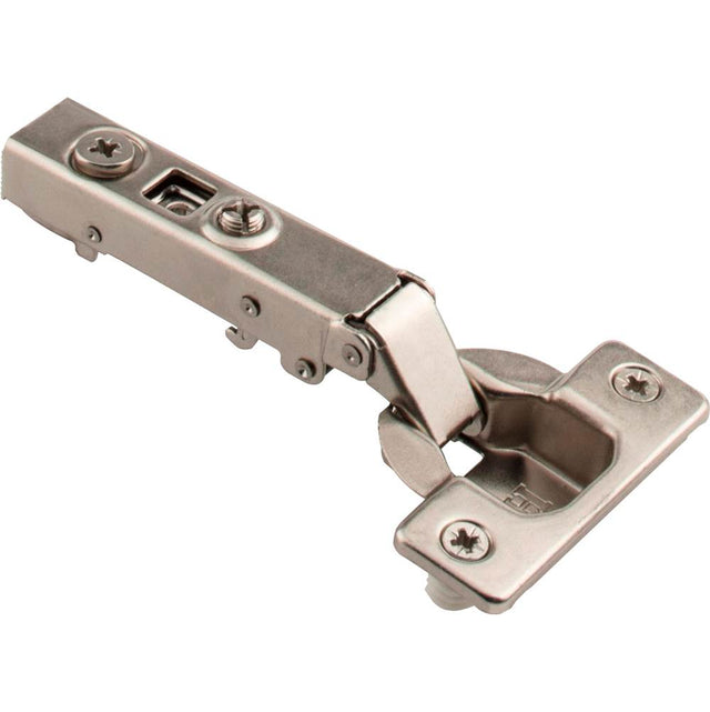 Hardware Resources - 110 degree Heavy Duty Full Overlay Cam Adjustable Self-close Hinge with Press-in 8 mm Dowels - Polished Nickel