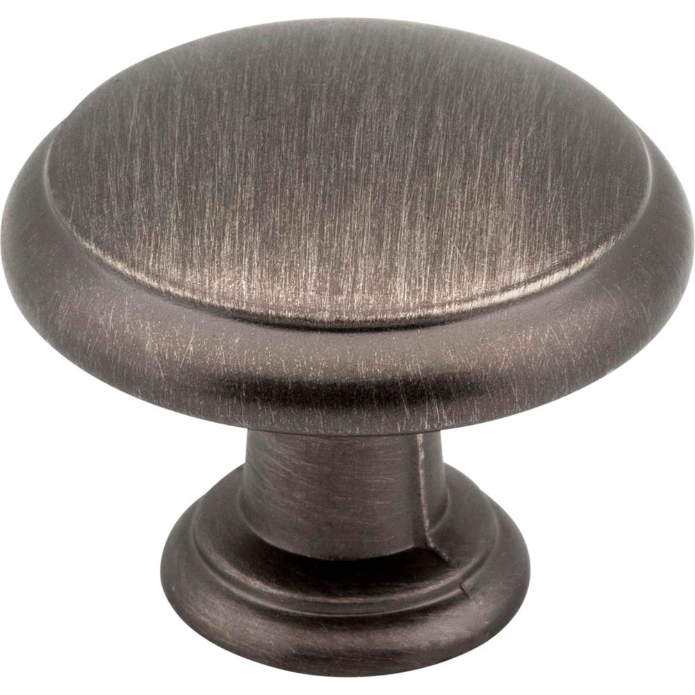 Hardware Resources - 1-3/16'' Diameter Brushed Pewter Gatsby Cabinet Mushroom Knob - Brushed Pewter