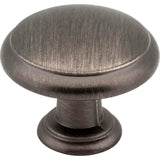 Hardware Resources - 1-3/16'' Diameter Brushed Pewter Gatsby Cabinet Mushroom Knob - Brushed Pewter