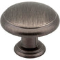 Hardware Resources - 1-3/16'' Diameter Brushed Pewter Gatsby Cabinet Mushroom Knob - Brushed Pewter