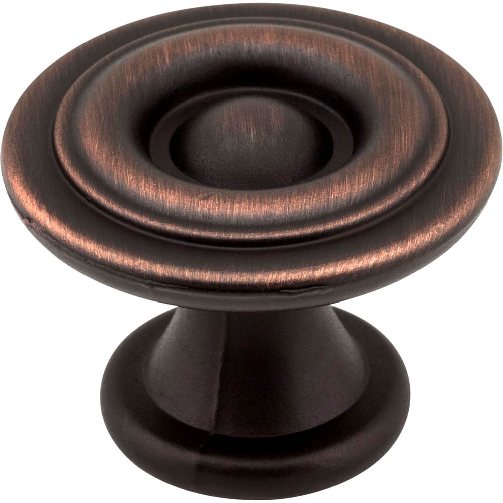 Hardware Resources - 1-3/16'' Diameter Brushed Oil Rubbed Bronze Button Syracuse Cabinet Knob - Brushed Oil Rubbed Bronze