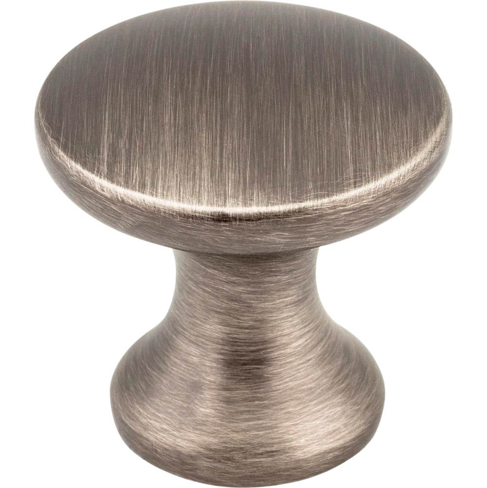 Hardware Resources - 1'' Diameter Brushed Pewter Slade Cabinet Mushroom Knob - Brushed Pewter