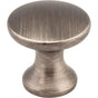 Hardware Resources - 1'' Diameter Brushed Pewter Slade Cabinet Mushroom Knob - Brushed Pewter