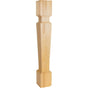 Hardware Resources - 5'' W x 5'' D x 35-1/2'' H Alder Stacked Post - Unfinished