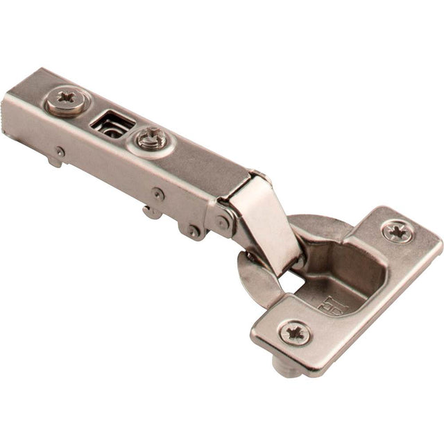 Hardware Resources - 110 degree Heavy Duty Full Overlay Cam Adjustable Soft-close Hinge with Press-in 8 mm Dowels - Polished Nickel