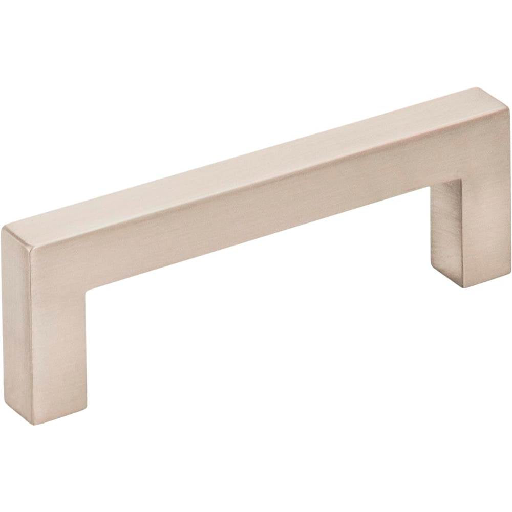 Hardware Resources - 3'' Center-to-Center Satin Nickel Square Stanton Cabinet Bar Pull - Satin Nickel
