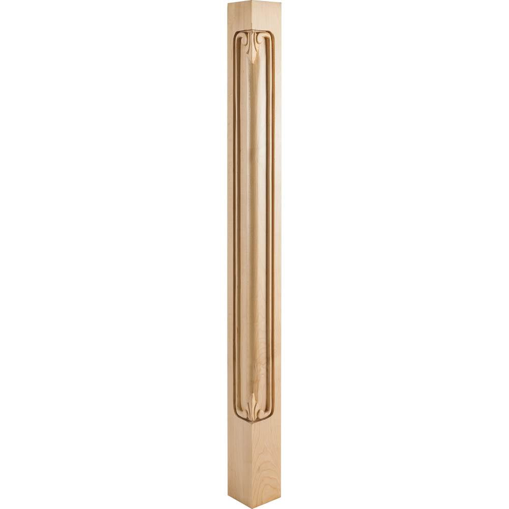Hardware Resources - 2-3/4'' W x 2-3/4'' D x 35-1/2'' H Oak Acanthus Corner Post - Unfinished