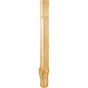 Hardware Resources - 2-3/4'' W x 2-3/4'' D x 35-1/4'' H Rubberwood Queen Anne Corner Leg - Unfinished