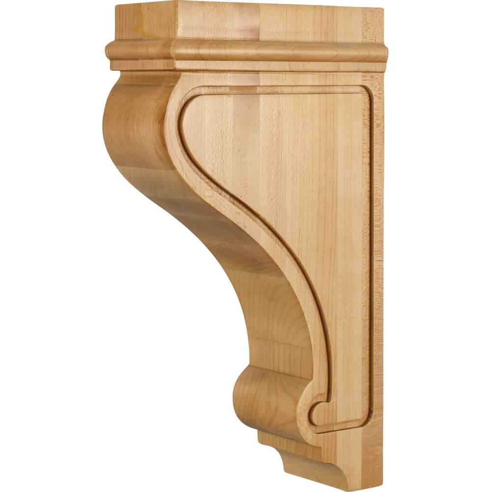 Hardware Resources - 3'' W x 7-3/4'' D x 14'' H Rubberwood Arts and Crafts Corbel - Unfinished