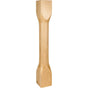 Hardware Resources - 5'' W x 5'' D x 35-1/2'' H Rubberwood Cathedral Turned Post - Unfinished