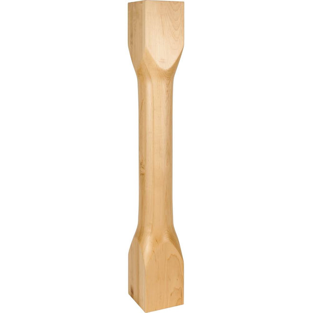 Hardware Resources - 5'' W x 5'' D x 35-1/2'' H Hard Maple Cathedral Turned Post - Unfinished