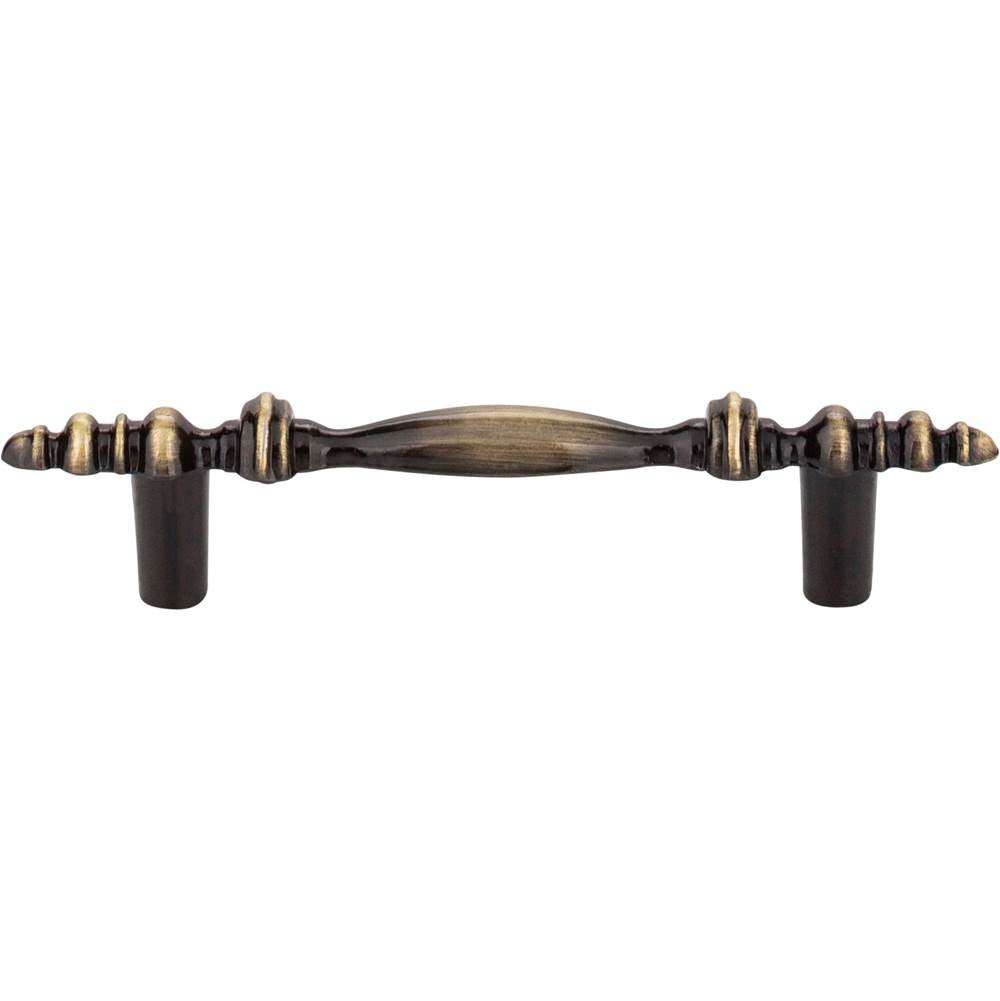 3'' Center-to-Center Brushed Antique Brass Baroque Kingsport Cabinet Pull
