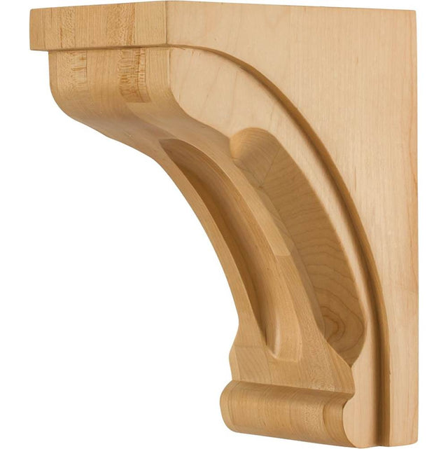 Hardware Resources - 4'' W x 6'' D x 8'' H Hard Maple Scooped Corbel - Unfinished