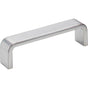 Hardware Resources - 96 mm Center-to-Center Brushed Chrome Square Asher Cabinet Pull - Brushed Chrome