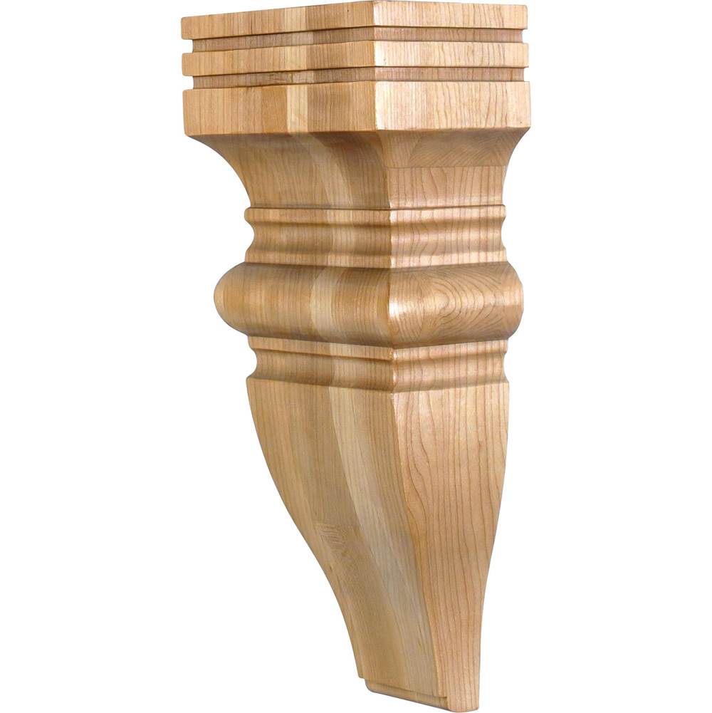Hardware Resources - 6'' W x 4'' D x 14'' H Maple Baroque Corbel - Unfinished