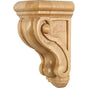 Hardware Resources - 4-1/2'' W x 5-3/4'' D x 9-3/4'' H Rubberwood Scrolled Corbel - Unfinished