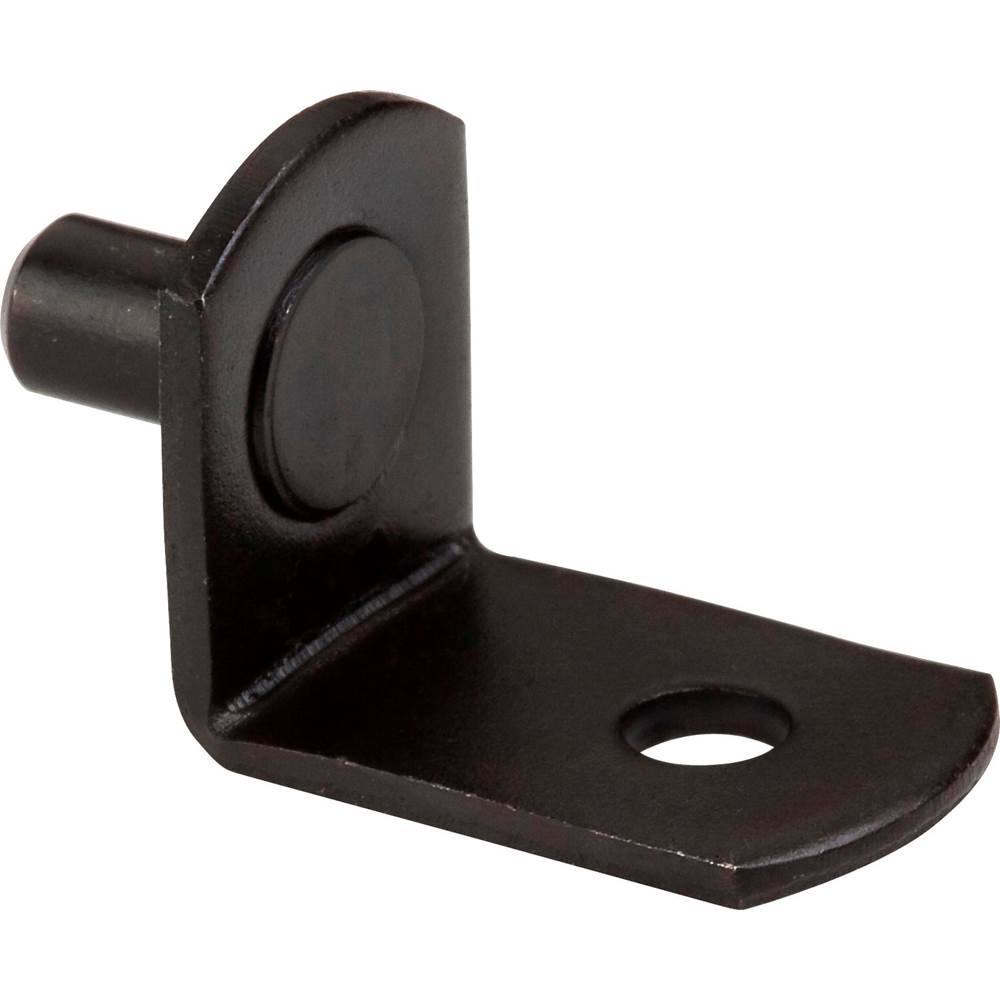 Hardware Resources - Black 5 mm Pin Angled Shelf Support with 3/4'' Arm and 1/8'' Hole - Priced and Sold by the Thousand - Black