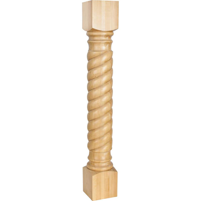 Hardware Resources - 5'' W x 5'' D x 35-1/2'' H Maple Rope Post - Unfinished