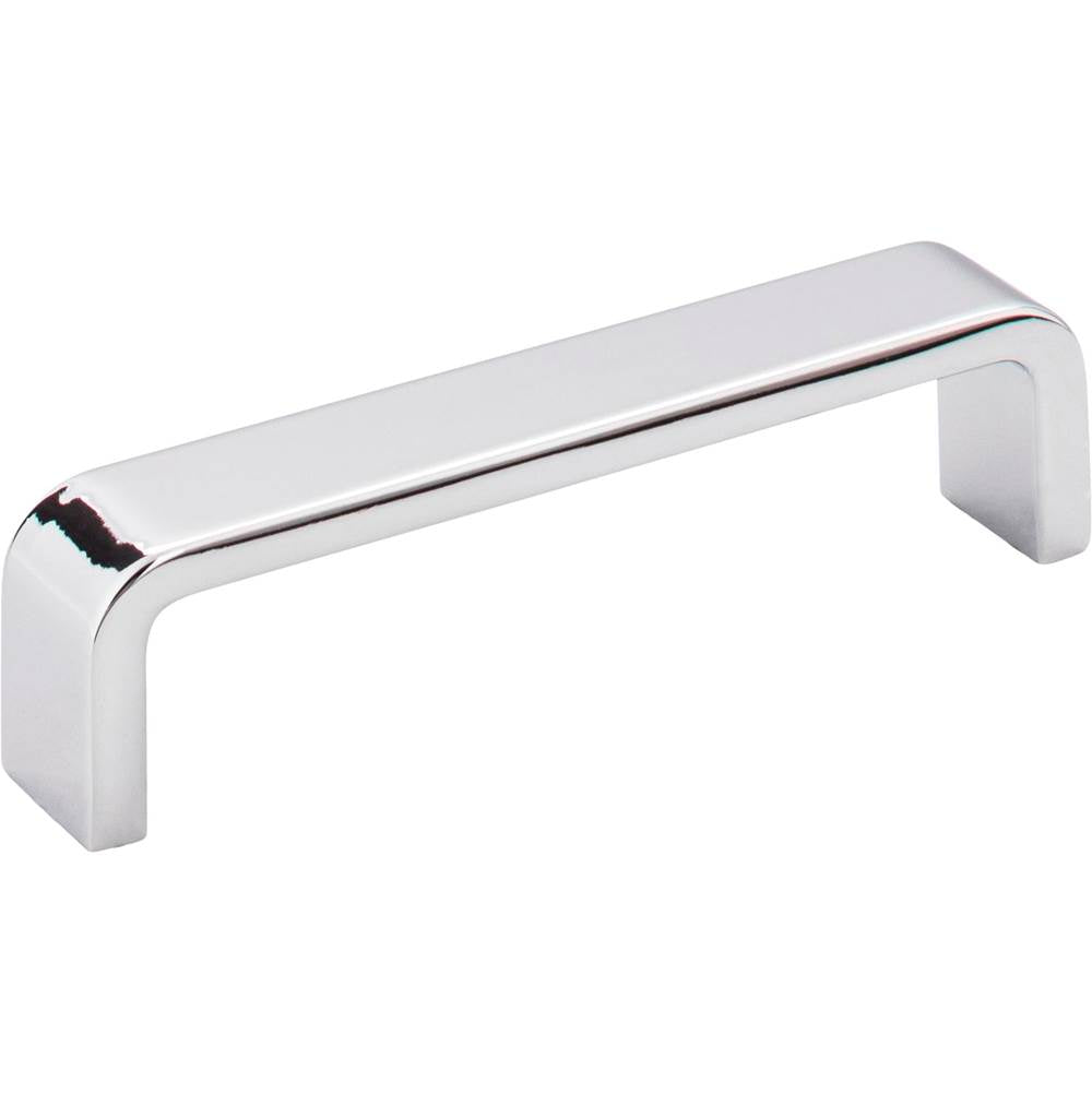 Hardware Resources - 4'' Center-to-Center Polished Chrome Square Asher Cabinet Pull - Polished Chrome