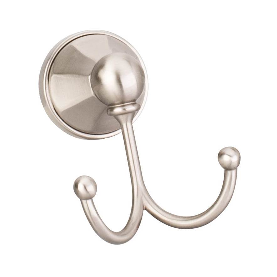 Hardware Resources - Newbury Satin Nickel Double Robe Hook - Retail Packaged - Satin Nickel