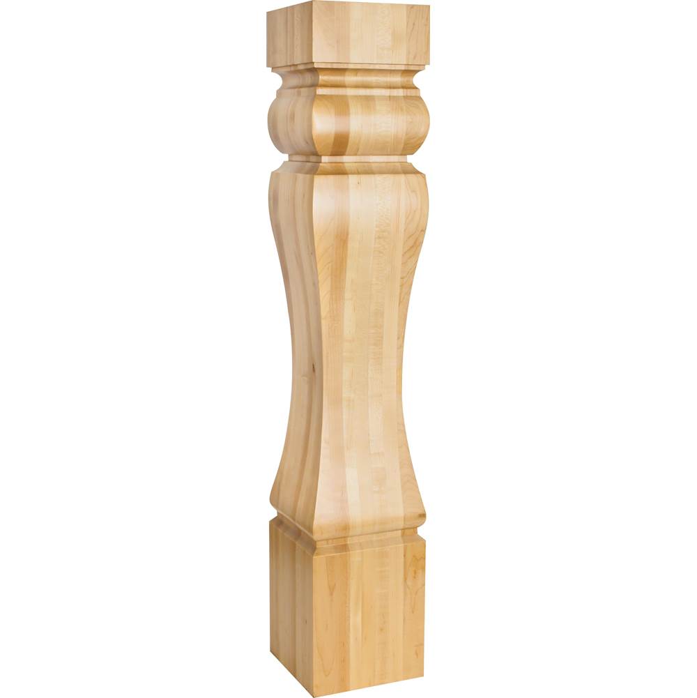 Hardware Resources - 6-1/2'' W x 6-1/2'' D x 35-1/2'' H Cherry Baroque Post - Unfinished