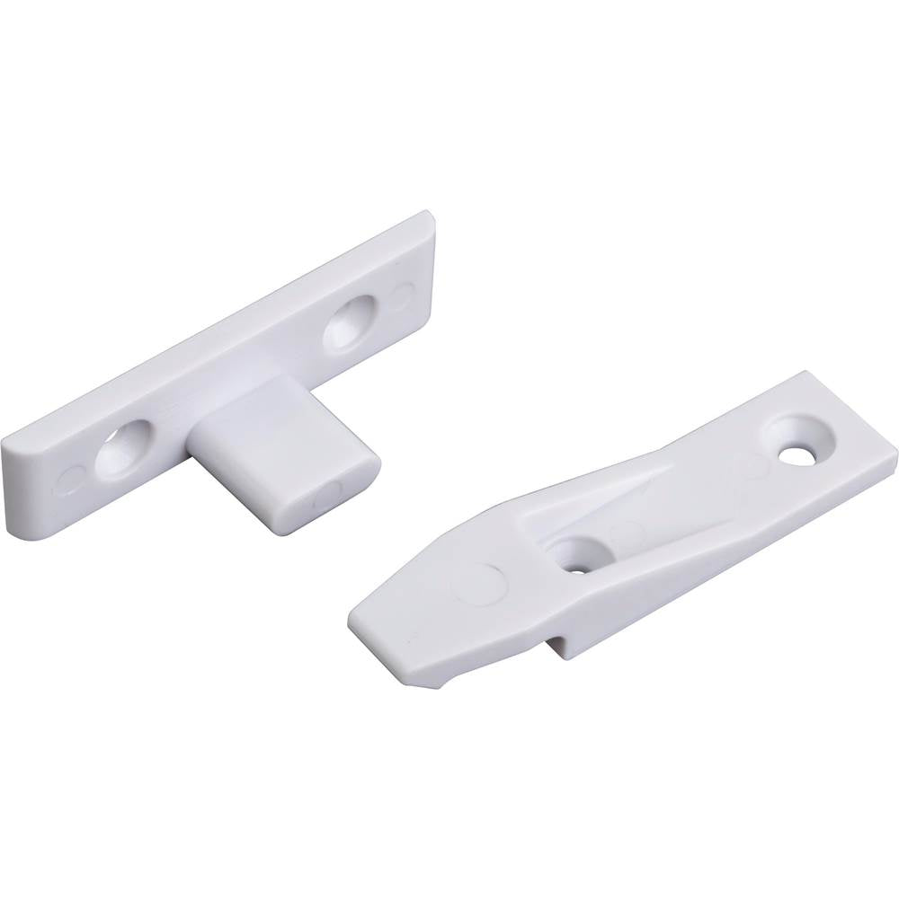 Hardware Resources - White Plastic Suspension Fitting Connector for False Fronts - White
