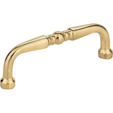 Hardware Resources - 3'' Center-to-Center Polished Brass Madison Cabinet Pull - Polished Brass
