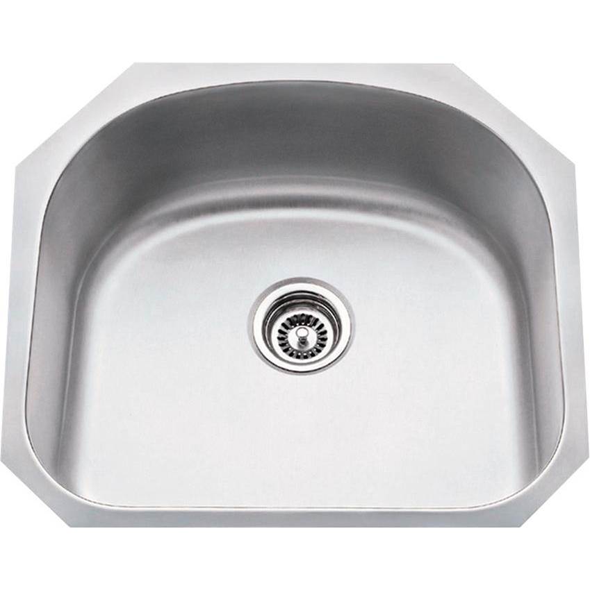 Hardware Resources - 23-1/4'' L x 20-7/8'' W x 9'' D Undermount 18 Gauge Stainless Steel Single Bowl Sink - Stainless Steel